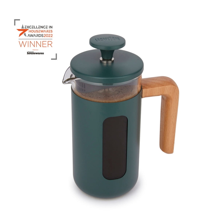 Kawiarka La Cafetière Pisa zielona – drewno bukowe, 350 ml