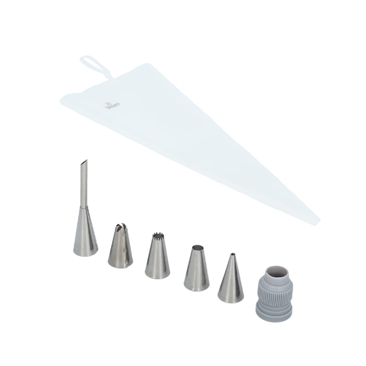 Rękaw cukierniczy z tylkami + adapter Baker's Best / Birkmann 424081