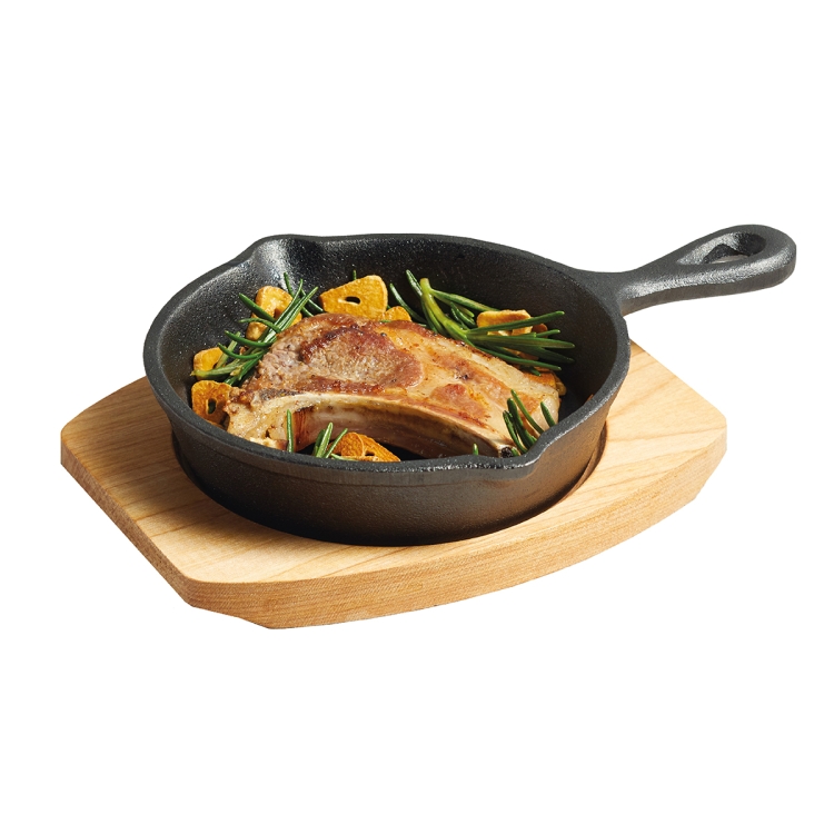 mini patelnia żeliwna do serwowania dań 13cm