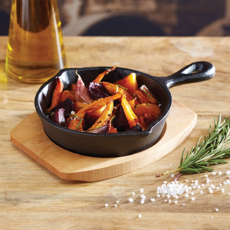 Mini patelnia żeliwna z deską do serwowania 13,5 cm / Artesà ARTFRY20