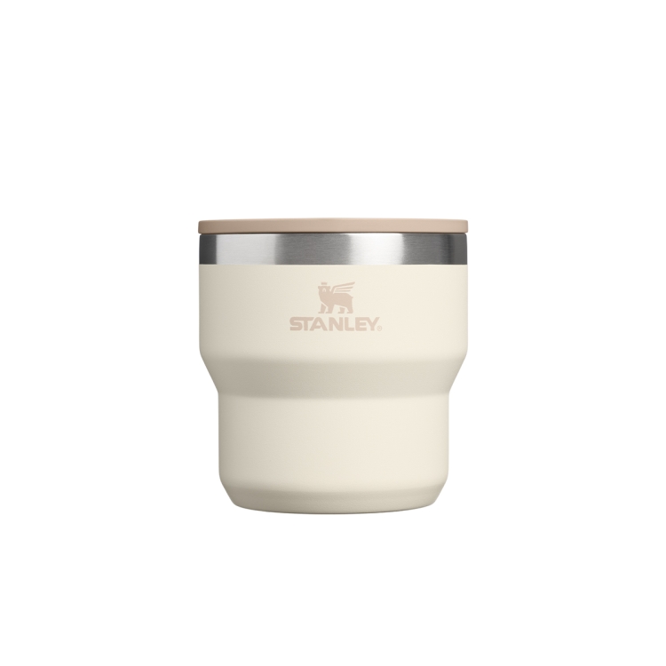 Stanley Stay Hot Cup 0,29 L Cream, kubek termiczny ze stali nierdzewnej, widok z boku