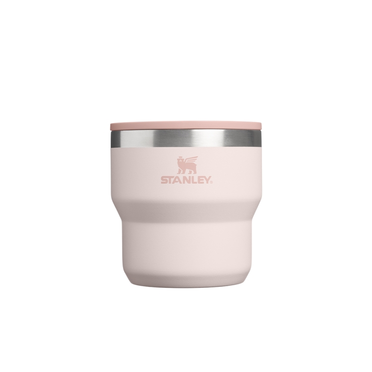 Stanley Stay Hot Cup 0,29 L Rose Quartz, kubek termiczny ze stali nierdzewnej, widok z boku