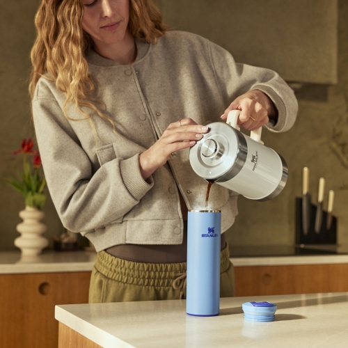 Stanley kubek termiczny Aerolight Transit Flip Top 0.47L Blue Sky