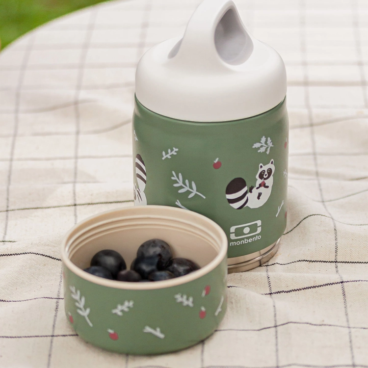 Monbento Handy termos obiadowy dla dzieci do szkoły 500ml Green Raccoon. Kod produktu 35274073