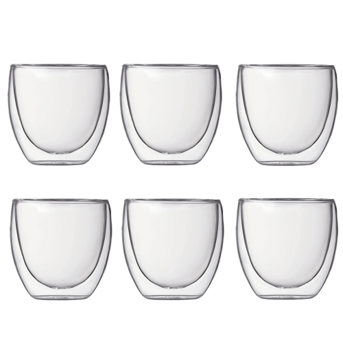 Bodum szklanki z podwójną ścianką 6 szt. Pavina 0.08 l Transparent