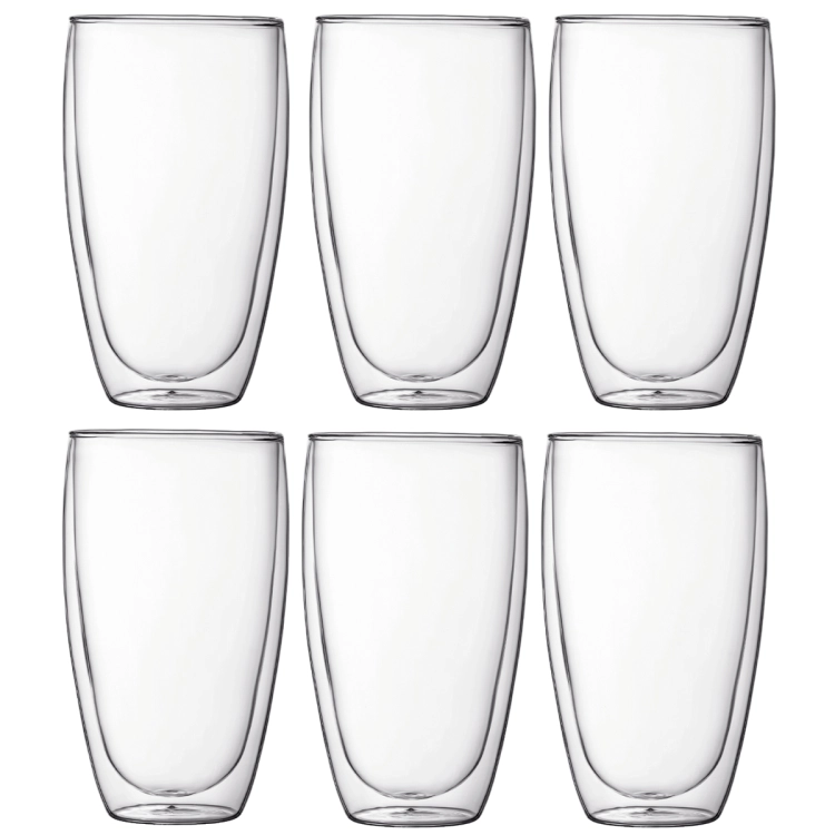 Bodum szklanki z podwójną ścianką 6 szt. Pavina 0.45 l Transparent