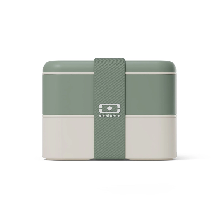 Monbento lunchbox ze sztućcami zielony