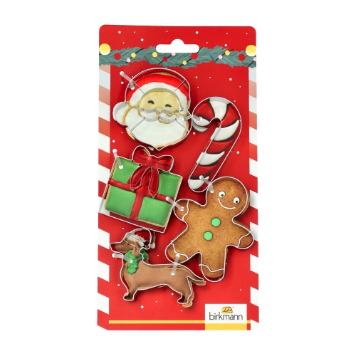 Foremki do wykrawania światecznych ciastek WINTER MARKET, Boże Narodzenie 5 szt / Birkmann