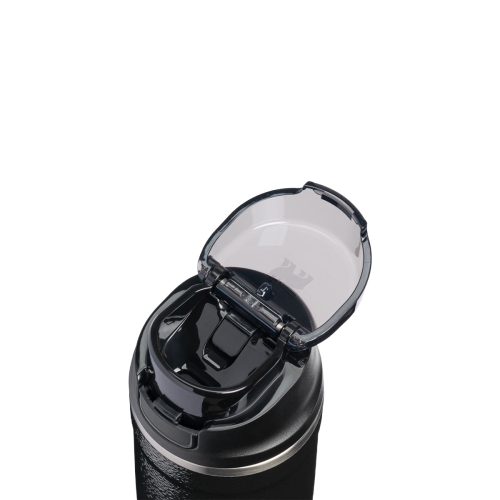 Stanley kubek termiczny District Pulse Mug 0.47L Hammertone Black, z wygodną klapką i przyciskiem. Kod producenta 100000130316