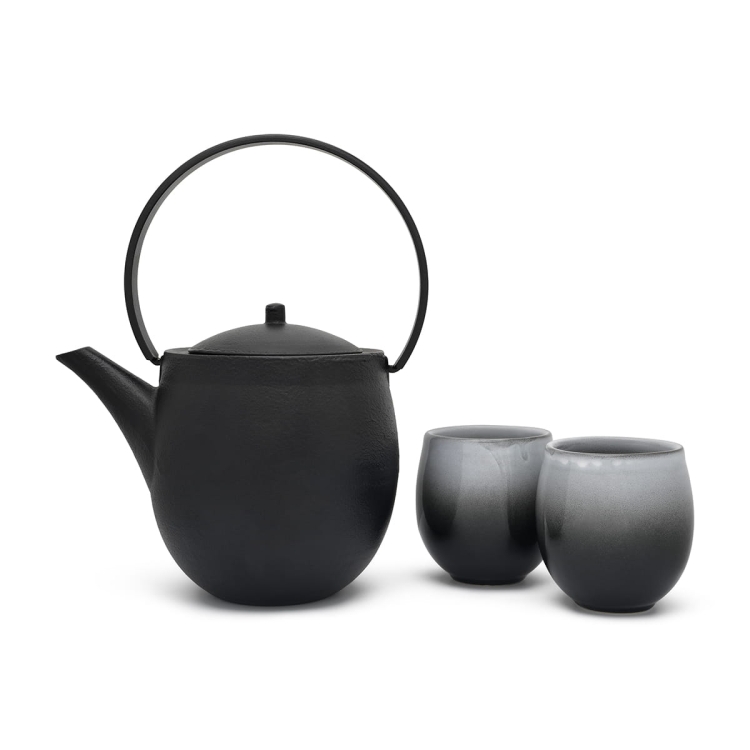 Dzbanek żeliwny Sendai 1,2L z 2 czarkami Bredemeijer