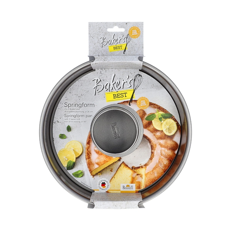 Forma do pieczenia z wymiennym dnem 26 cm. Tortownica + forma do babki z kominem. Birkmann Baker's Best w sklepie leduvel.pl