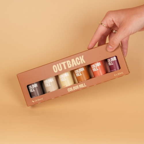Barwniki spożywcze do mas tłuszczowych. Marka Colour Mill - zestaw Outback 6x20ml