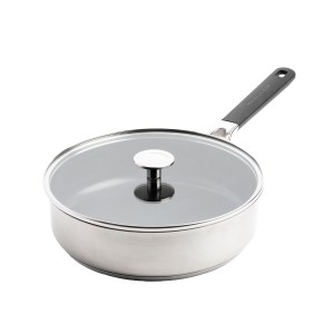 patelnia KitchenAid, głęboka patelnia, patelnia z pokrywką, KicthenAid Classic Stainless Steel 